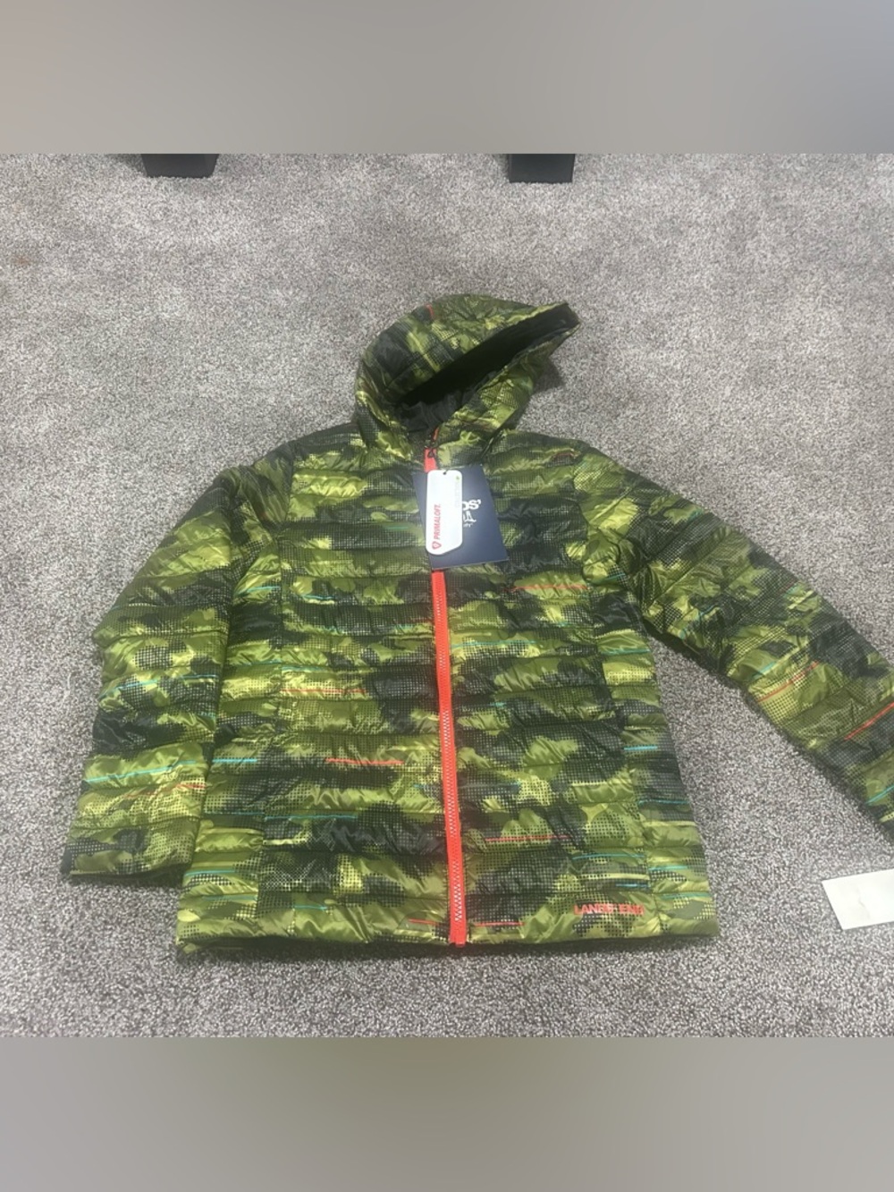 Lands’ End Camo Primaloft Puffer Coat